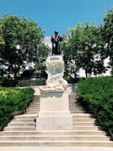 5 tips to enjoy the summer in Madrid. Goya´s statue in Prado Museum.